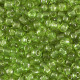 Glass seed beads 8/0 (3mm) Transparent grass green